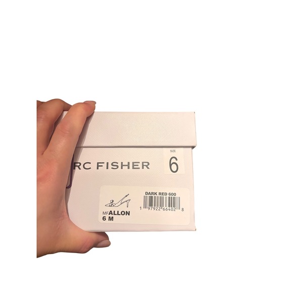 Marc Fisher Women Dark Red Patent Bow Slingback Kitten Heels Size 6M - Picture 7 of 7